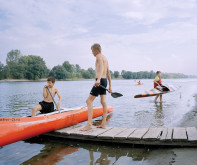 Unrecognized territory of Transnistria / Bender / 24.09.2015 Boys conduct canoe training on the River Dniester. The Dniester river marks a large part of the Boarder between the Unrecognized territory of Transnistria and Moldova. © Beat Schweizer