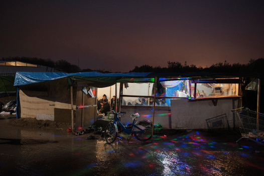 Calais, France - November 4th 2015 - People chatting and drinking tea in a Pakistani Bar. Ph.Giulio Piscitelli