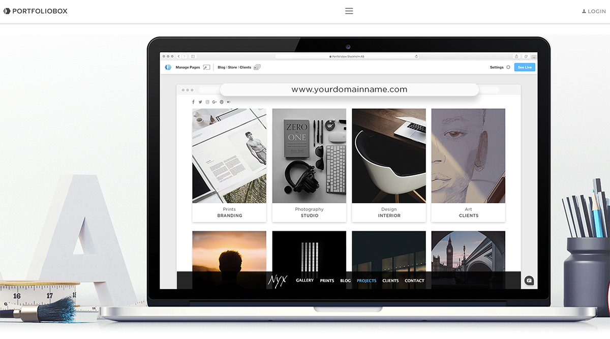 Portfoliogestaltung mit E-Commerce-Funktionen