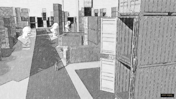 Messe wird Containerstadt