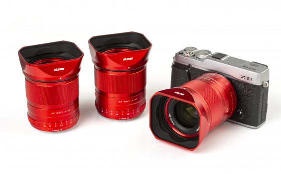 X-Mount Festbrennweiten in Rot