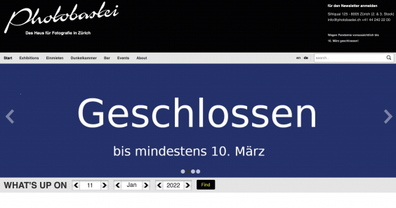 Photobastei bis 10. März geschlossen
