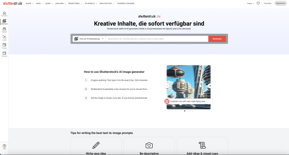 Creative Flow mit KI-Bildgenerator