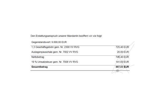 SCHADENSERSATZFORDERUNG AN URHEBER