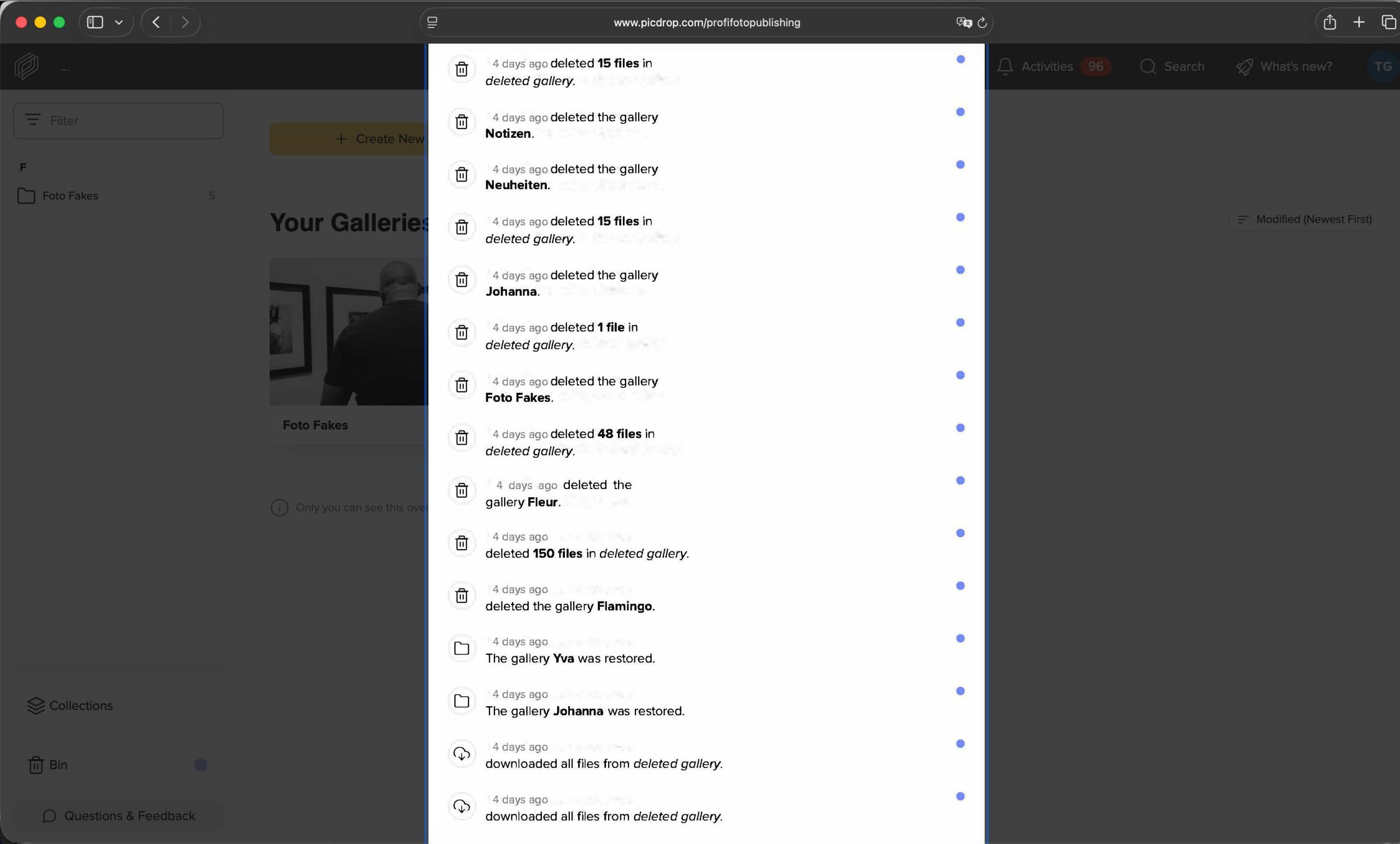 Transparenzinformation in eigener Sache