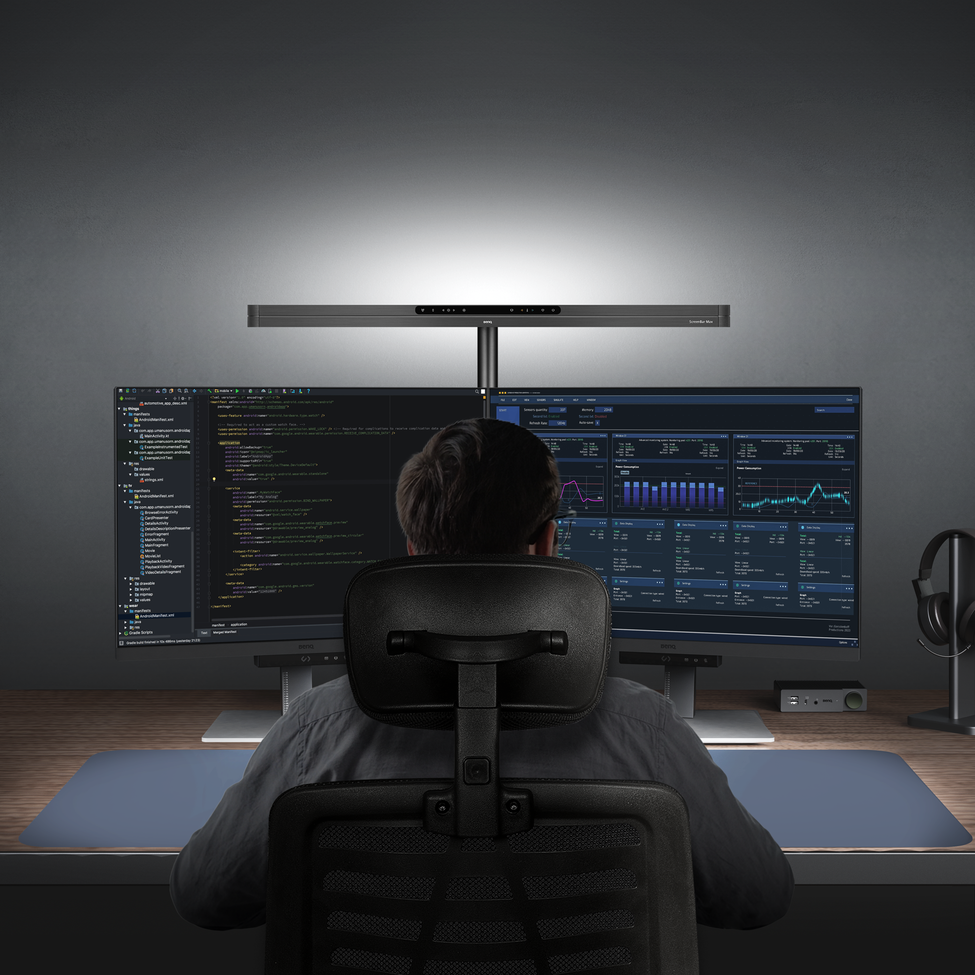 Licht für Dual-Monitor und iMac